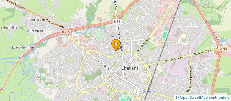 localisation de l'entreprise VENDEE FONCIER à CHALLANS