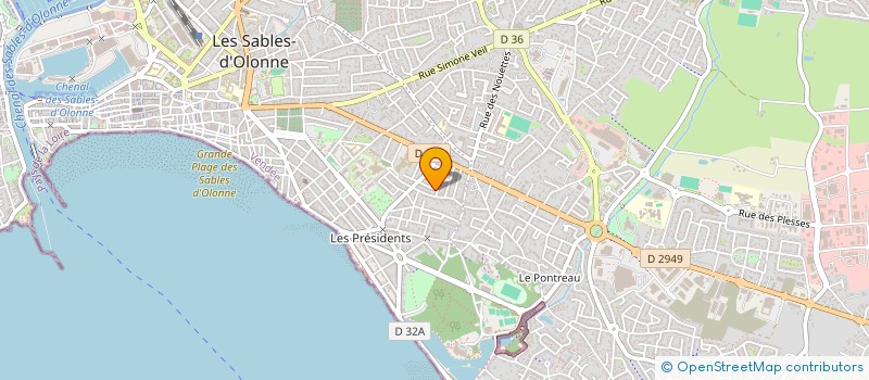 localisation de l'entreprise VENDEE INVEST à LES SABLES D'OLONNE