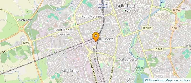 localisation de l'entreprise VENDEE OUEST BOISSONS DISTRIBUTION à LA ROCHE-SUR-YON