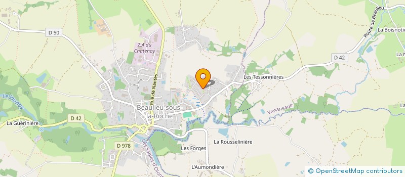 localisation de l'entreprise VENDEE TECHNIQUE REFRIGERATION  BEAULIEU-SOUS-LA-ROCHE