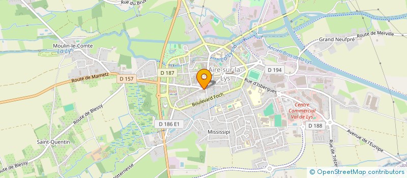 localisation de l'entreprise VENDIN DISTRI à AIRE-SUR-LA-LYS