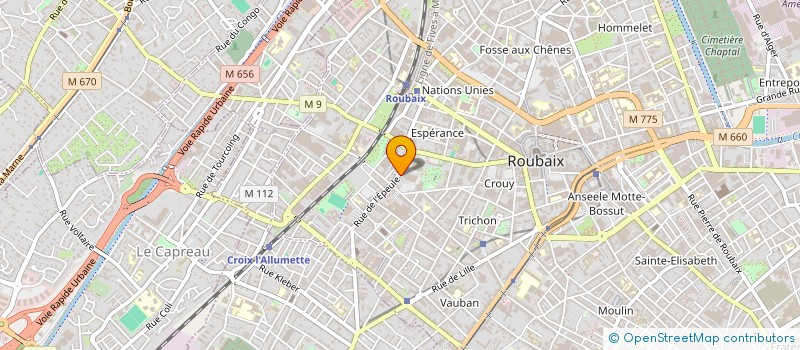 localisation de l'entreprise VENDING SERVICE à ROUBAIX