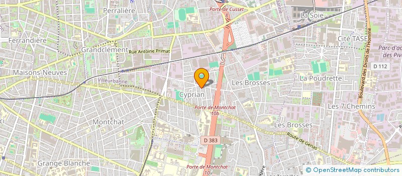 localisation de l'entreprise VENDITELEC  VILLEURBANNE