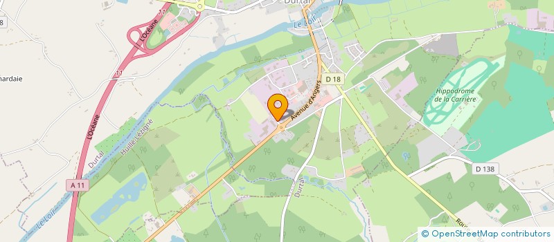 localisation de l'entreprise VENDREDI 13  DURTAL