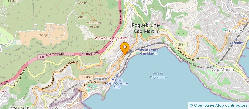 localisation de l'entreprise VENERE à ROQUEBRUNE-CAP-MARTIN