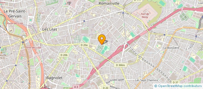 localisation de l'entreprise VENETI à BAGNOLET