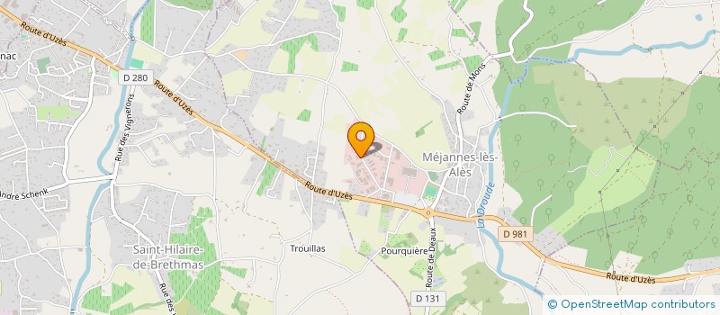 localisation de l'entreprise VENIER BATIMENT à MEJANNES-LES-ALES