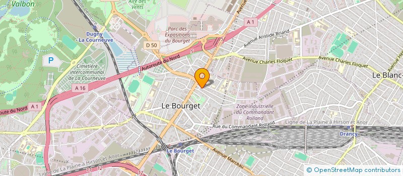 localisation de l'entreprise VENISIA à LE BOURGET