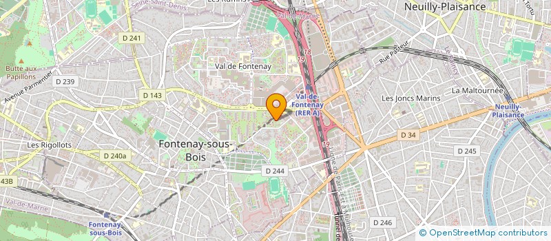 localisation de l'entreprise VENOM FUTSAL à FONTENAY-SOUS-BOIS
