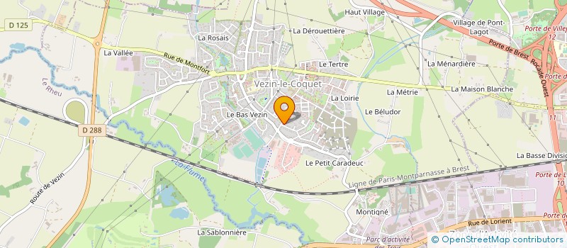 localisation de l'entreprise VENT ARRIERE  VEZIN-LE-COQUET