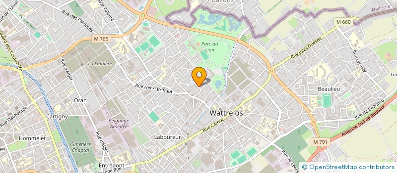 localisation de l'entreprise VENT D'ETOILES PROD  WATTRELOS