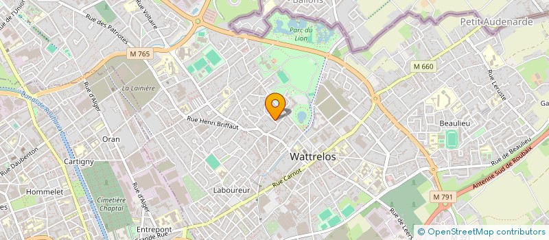 localisation de l'entreprise VENT D'ETOILES PRODUCTIONS  WATTRELOS