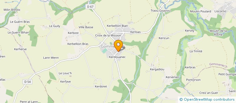 localisation de l'entreprise VENT D OUEST DISTRIBUTION  GOMMENEC'H