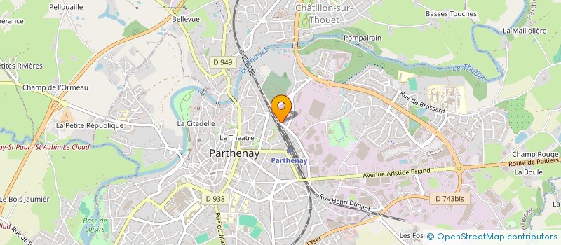 localisation de l'entreprise VENT DE L'ESPOIR  PARTHENAY