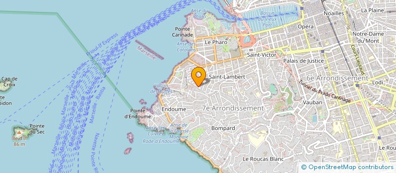 localisation de l'entreprise VENT DU LARGE ECOLE DE VOILE à MARSEILLE