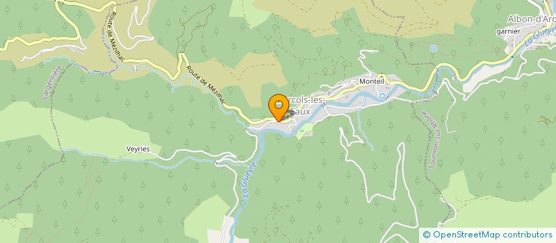 localisation de l'entreprise VENTOUX PRODUCTION à MARCOLS-LES-EAUX