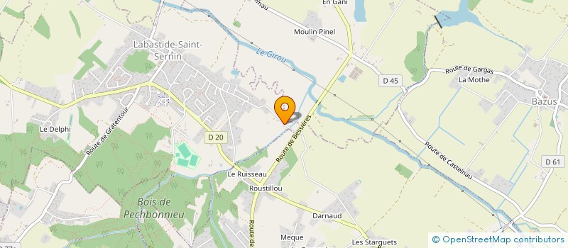 localisation de l'entreprise VENTS ET MAREES  LABASTIDE-SAINT-SERNIN