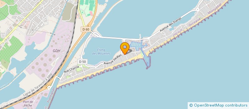 localisation de l'entreprise VENTURI SUD à FRONTIGNAN