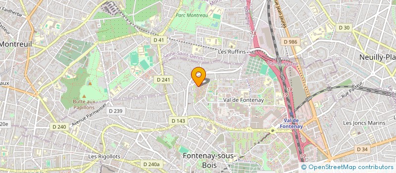 localisation de l'entreprise VENUS à FONTENAY-SOUS-BOIS