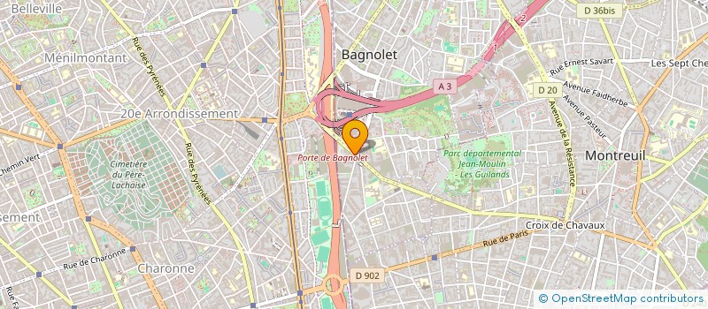 localisation de l'entreprise VEOLI à BAGNOLET