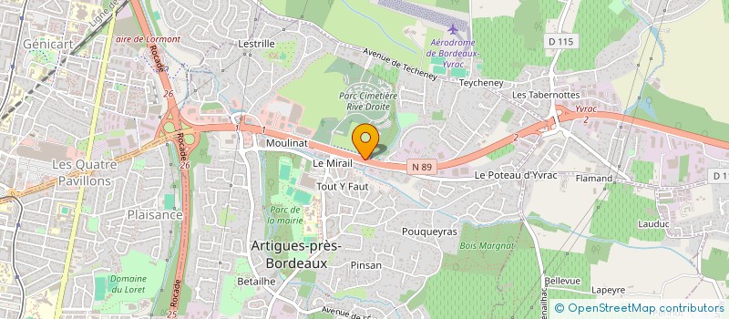 localisation de l'entreprise VEOLIA PROPRETE AQUITAINE  POMPIGNAC