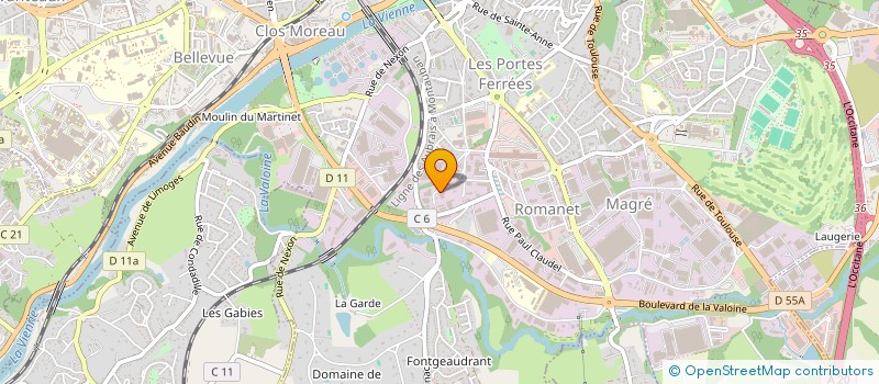 localisation de l'entreprise VEOLIA PROPRETE LIMOUSIN à LIMOGES
