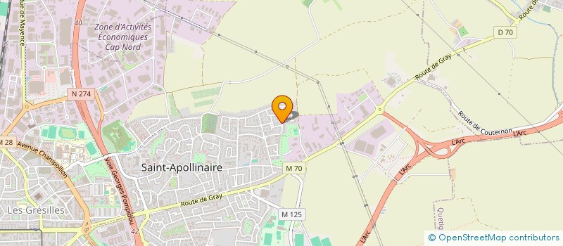 localisation de l'entreprise VEOXIA à SAINT-APOLLINAIRE