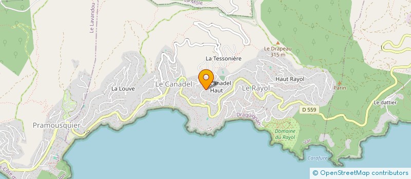 localisation de l'entreprise VERAMENTE à RAYOL-CANADEL-SUR-MER
