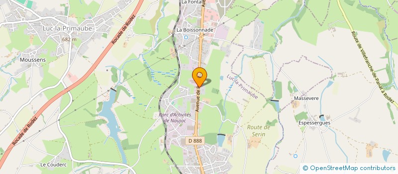 localisation de l'entreprise VERAND'ALU à LUC-LA-PRIMAUBE