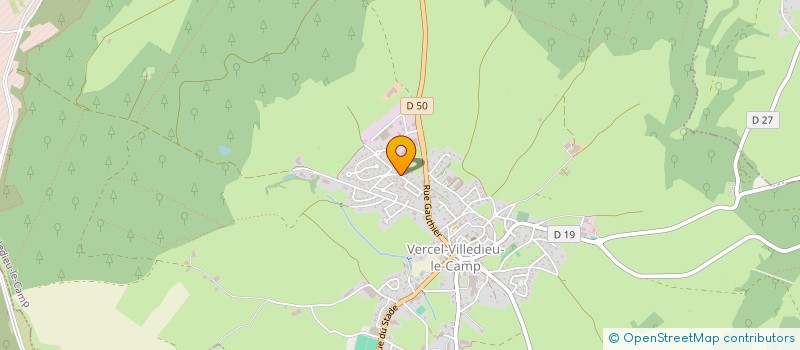 localisation de l'entreprise VERANDA ISO CONCEPT  VERCEL-VILLEDIEU-LE-CAMP