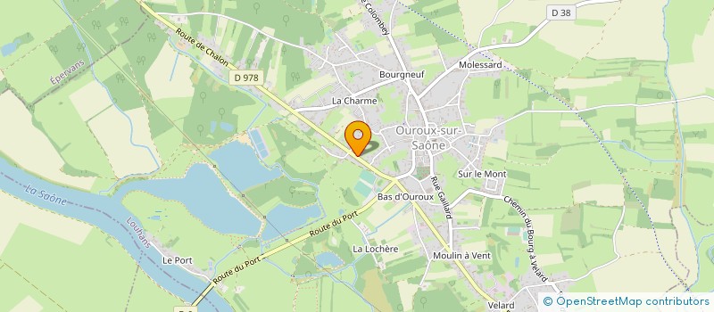 localisation de l'entreprise VERANDA LIB'  OUROUX-SUR-SAONE