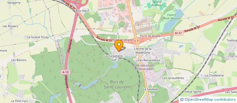 localisation de l'entreprise VERANDA STORES DISTRIBUTION SERVICES à CHAMBRAY LES TOURS