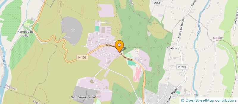 localisation de l'entreprise VERANDAS VIVAROISES  LAVILLEDIEU