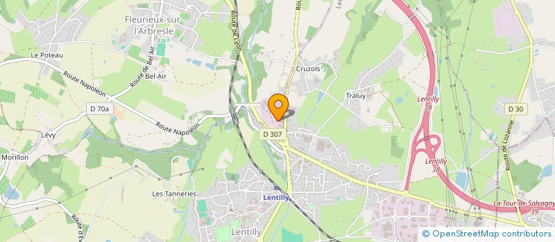 localisation de l'entreprise VERANDASTORES DU LYONNAIS  FLEURIEUX-SUR-L'ARBRESLE