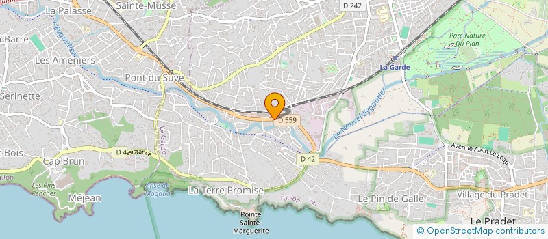 localisation de l'entreprise VERAZUR SARL  LA GARDE