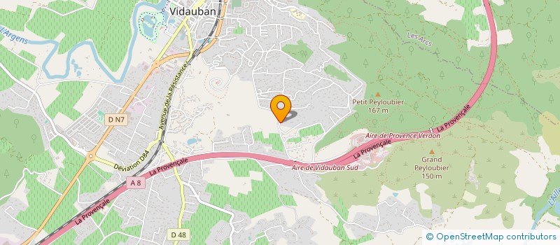 localisation de l'entreprise VERAZURALU  VIDAUBAN