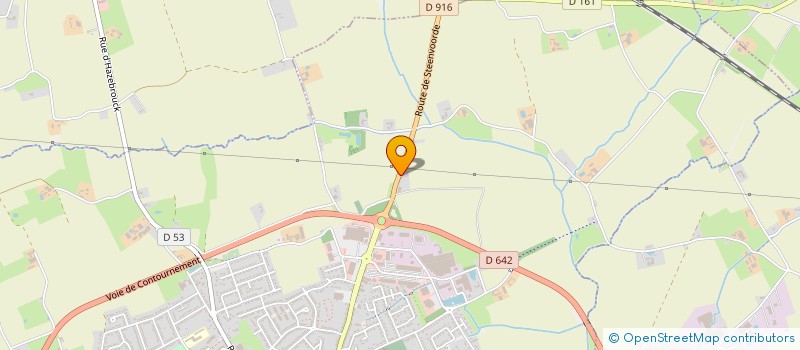 localisation de l'entreprise VERBAERE SIGNALISATION MARQUAGE  HAZEBROUCK