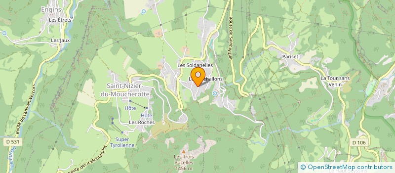 localisation de l'entreprise VERBRUGGE FUSELIER IMMO  SAINT-NIZIER-DU-MOUCHEROTTE