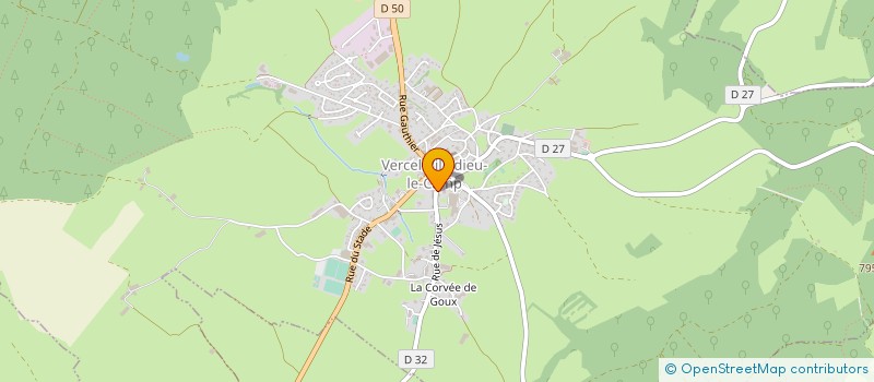 localisation de l'entreprise VERCEL HANDBALL PLATEAU  VERCEL-VILLEDIEU-LE-CAMP