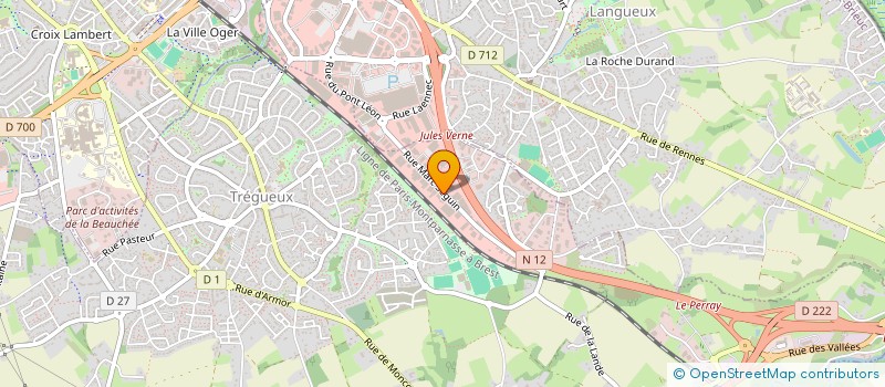 localisation de l'entreprise VERCORAL  TREGUEUX