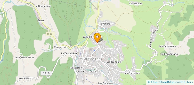 localisation de l'entreprise VERCORS OPTIC à VILLARD-DE-LANS