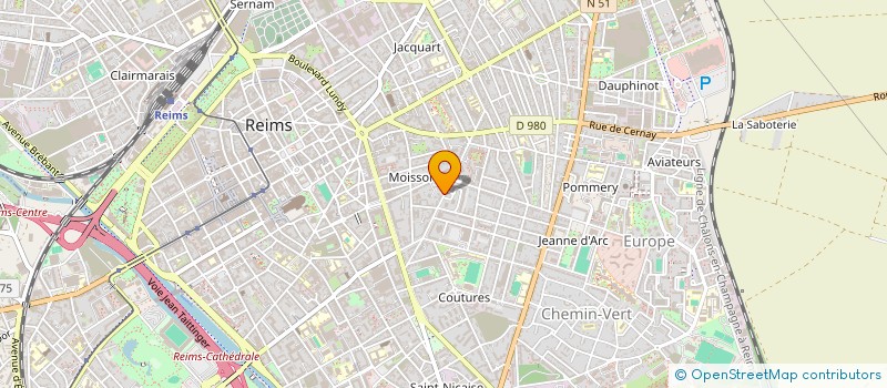 localisation de l'entreprise VERD'OPTIC à REIMS