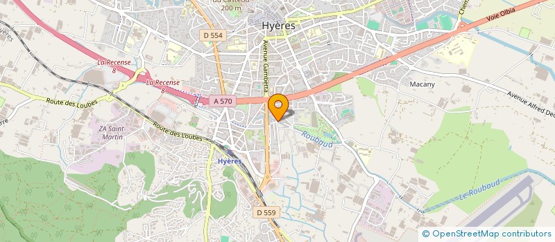 localisation de l'entreprise VERDI à HYERES