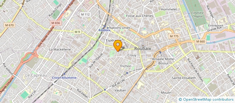 localisation de l'entreprise VERDI  ROUBAIX