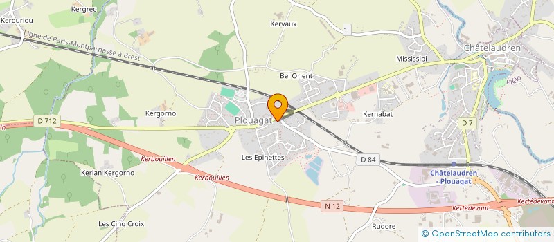 localisation de l'entreprise VERDI CONSTRUCTIONS  CHATELAUDREN-PLOUAGAT