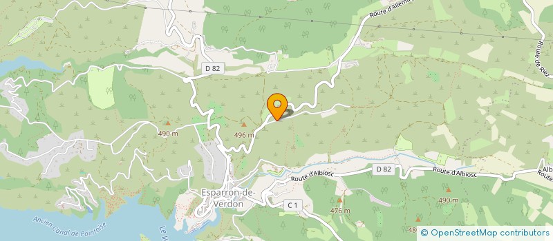 localisation de l'entreprise VERDON AVENTURE à GREOUX-LES-BAINS