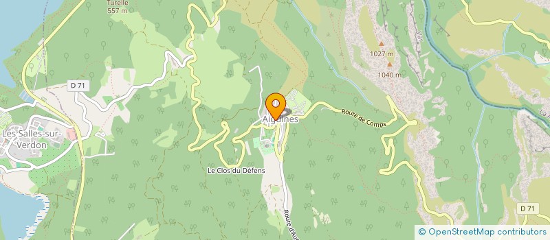 localisation de l'entreprise VERDON LOISIRS à LES SALLES-SUR-VERDON