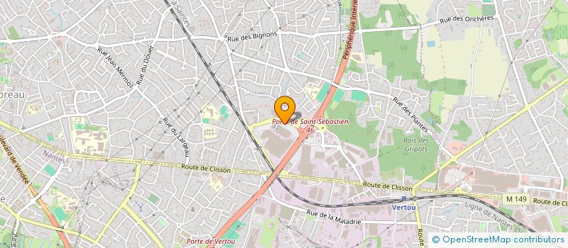 localisation de l'entreprise VERDU  SAINT-SEBASTIEN-SUR-LOIRE