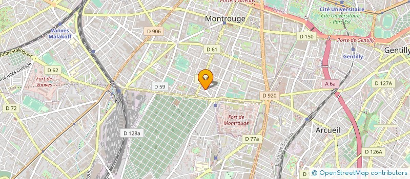 localisation de l'entreprise VERDUN HOTEL à MONTROUGE