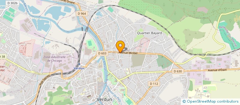 localisation de l'entreprise VERDUN TOITURE à BELLEVILLE-SUR-MEUSE
